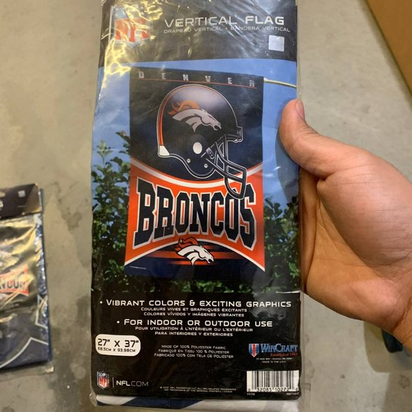 Denver Broncos NFL Flag Only 27x37 Wincraft Vertical Flag Banner - Picture 3 of 3